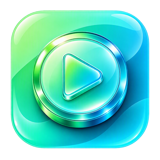 Ícone do app VidMint, criador de vídeos curtos com IA, em verde-menta